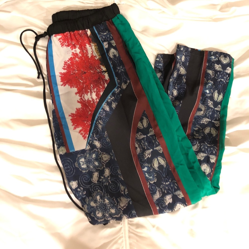 Clover Canyon drawstring  silk pants.